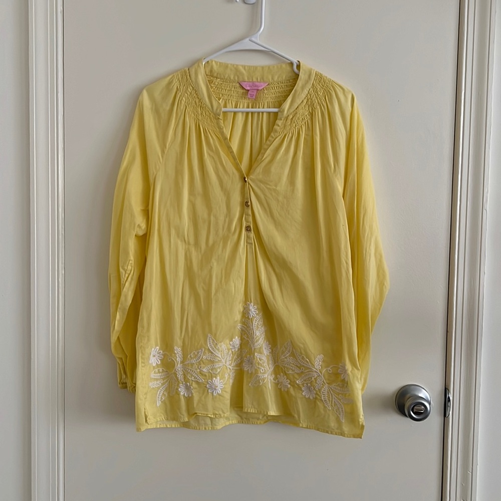 Lilly Pulitzer Size Medium Elsa Top in Yellow